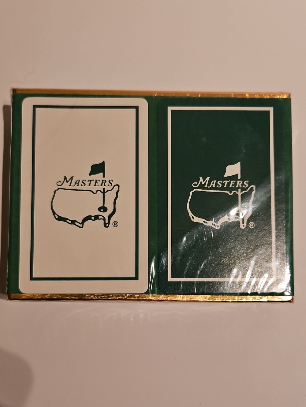MASTERS GOLF PLAYING CARDS, DOUBLE DECK, NEW SEALED.
